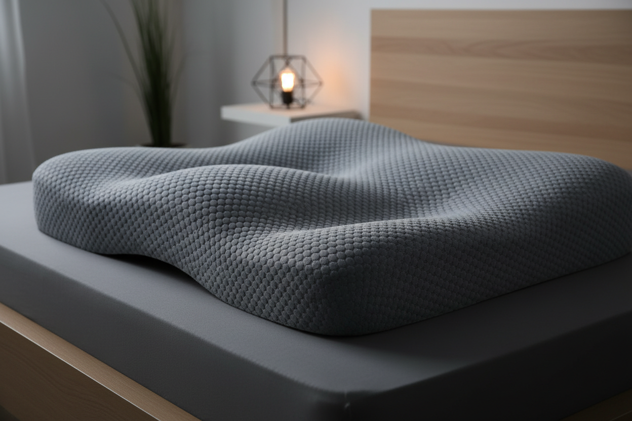 Graphite-Infused Memory Foam Orthopedic Pillow - Cervical Alignment Series