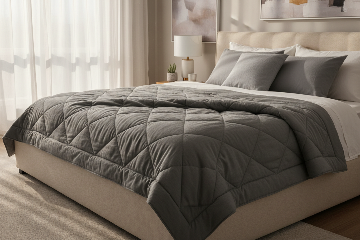 ZenFloat Weighted Gravity Blanket - 25lbs High-Density Glass Bead Tech
