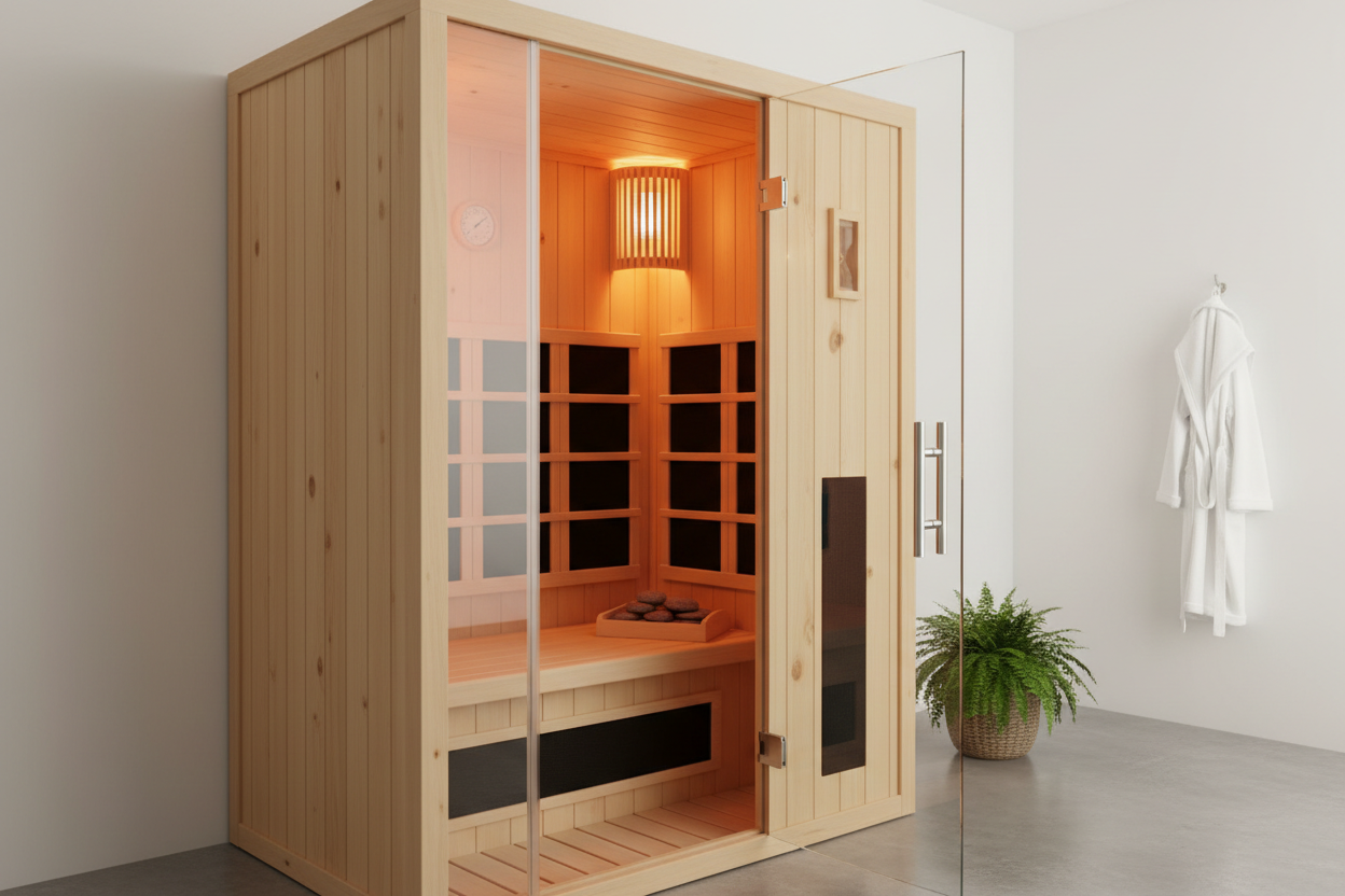Solas Far-Infrared Personal Sauna - Canadian Hemlock & Carbon Panels